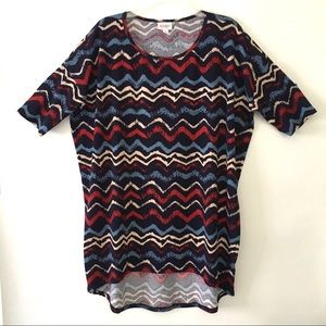 LuLaRoe Irma Hi-Lo Short Sleeve Tunic Top M